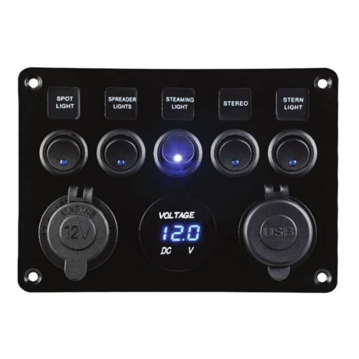 BFY 5Lİ SWITCH PANEL IŞIKLI ŞARJ-VOLT-USB