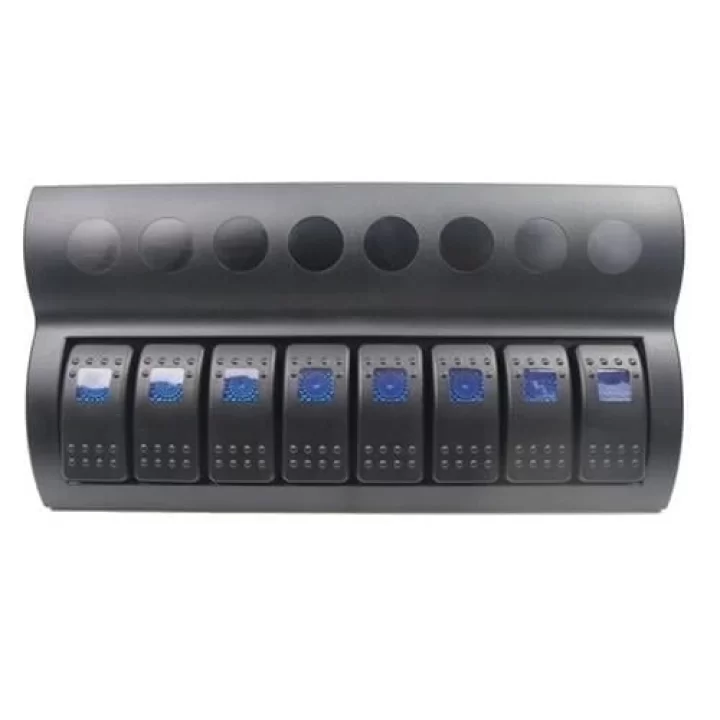 Bfy 8li Switch Panel,Mavi Işıklı ve Otomatik Sigortalı