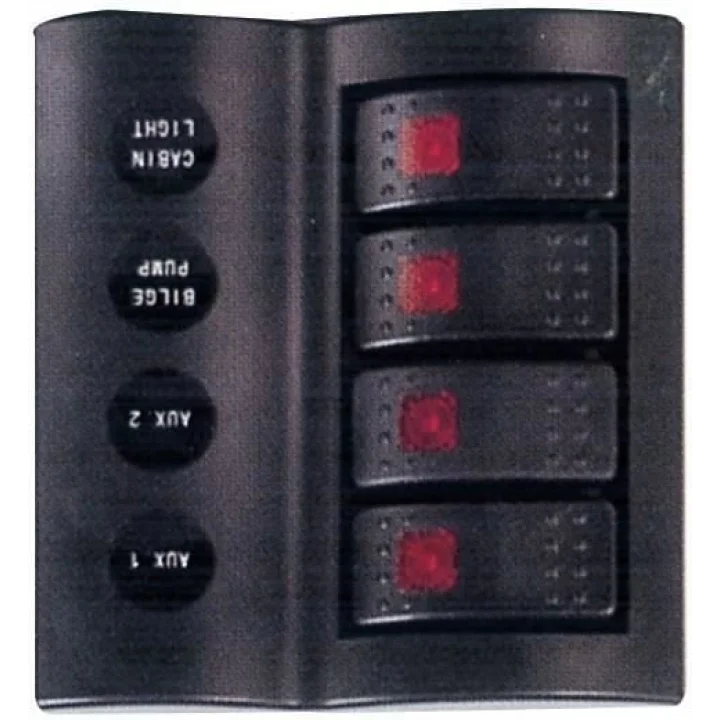 Bfy Switch Panel Otomatik Sigortalı Işıklı - B.S 4lü