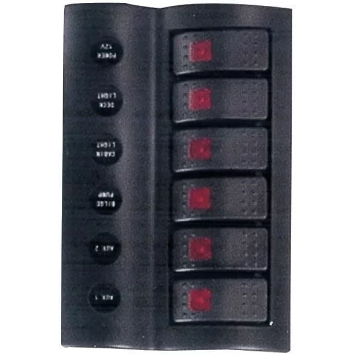 Bfy Switch Panel Otomatik Sigortalı Işıklı - B.S 6lı