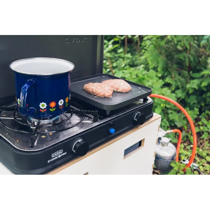 CADAC 2 Cook 2 Pro Deluxe 2’li Gazlı Ocak & Seramik Izgara 2x2 kW