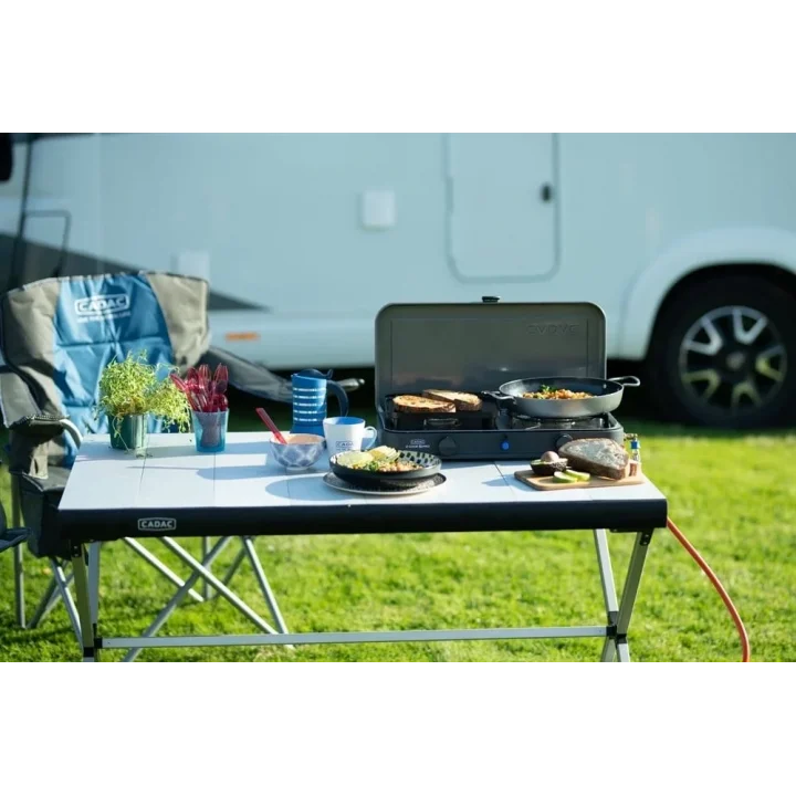 CADAC 2 Cook 2 Pro Deluxe 2’li Gazlı Ocak & Seramik Izgara 2x2 kW