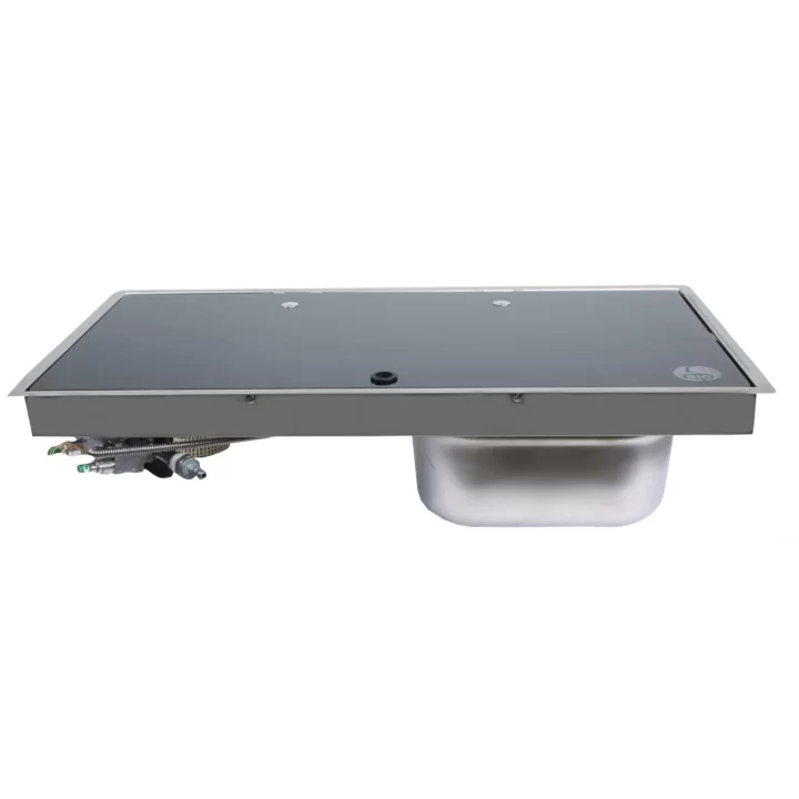 Cam Kapaklı İkili Gömme Ocaklı Evye – FSM 3455