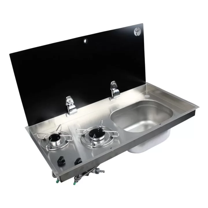 Cam Kapaklı İkili Gömme Ocaklı Evye – FSM 3455