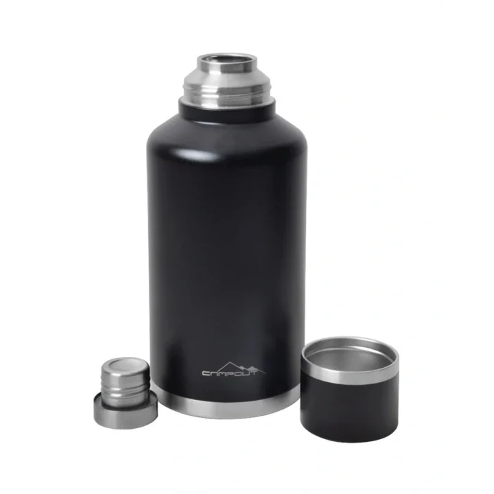 Campout Çift Katmanlı Termos 2000 ML Siyah