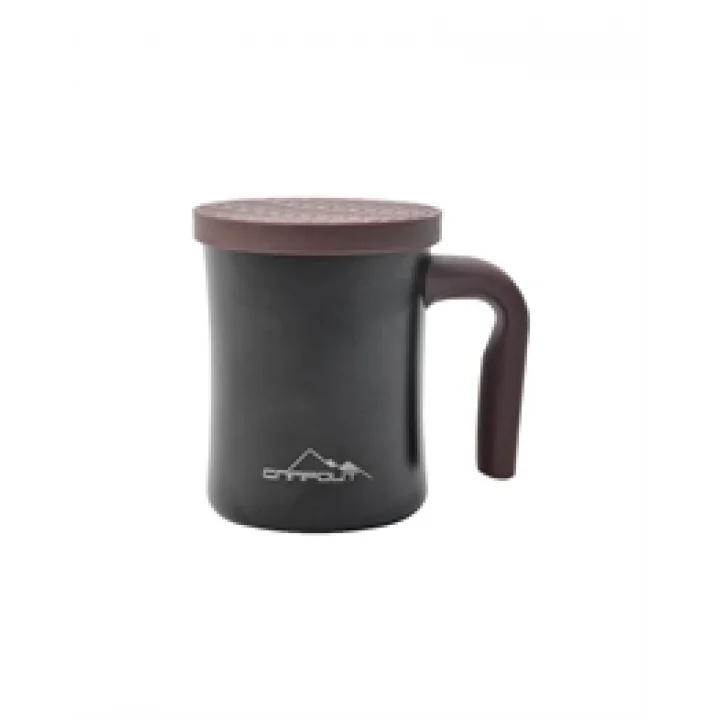 Campout Çift Katmanlı Termos Kupa Siyah