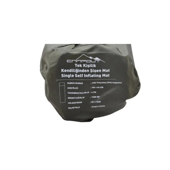 CAMPOUT KENDİLİĞİNDEN ŞİŞEN MAT HAKİ - GRİ