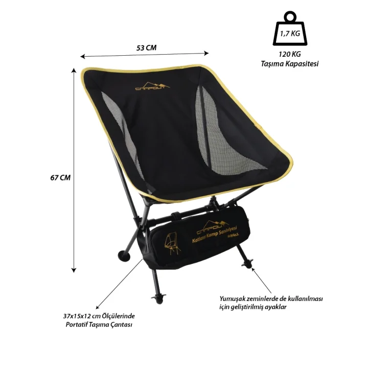 CAMPOUT PRATİK KAMP SANDALYESİ