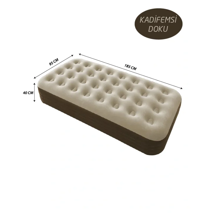 Campout Tek Kişilik Yüksek Şişme Yatak