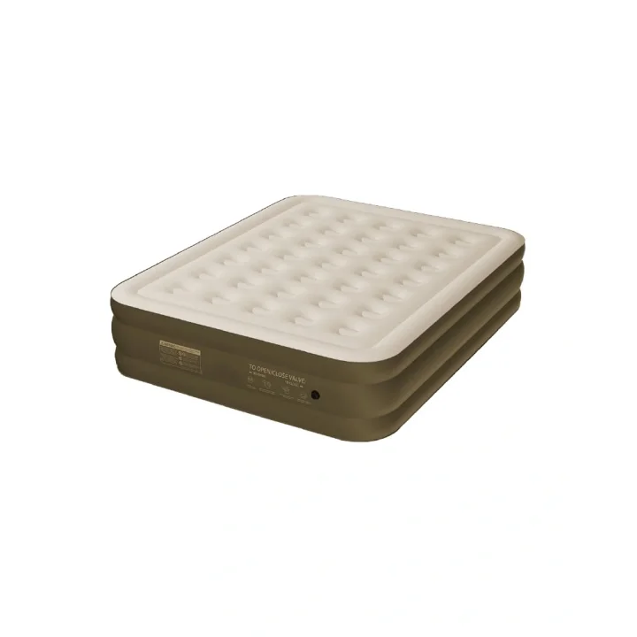 Campout Yüksek Çift Kişilik Şişme Yatak Krem