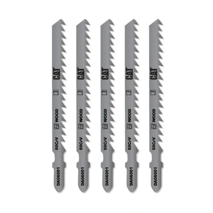 CAT DA06001 5 Parça Profesyonel Ahşap Hızlı/Kaba Kesim Dekupaj Testere Bıçağı, Ucu