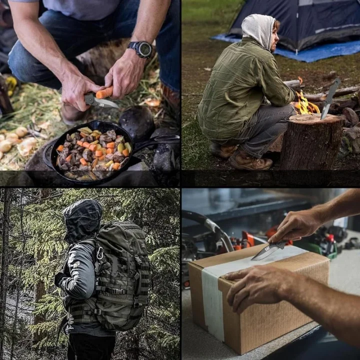 CAT DA980012 3 IN 1 Çok Fonksiyonlu Katlanabilir 20CM Paslanmaz Çelik Siyah Kamp Çakısı