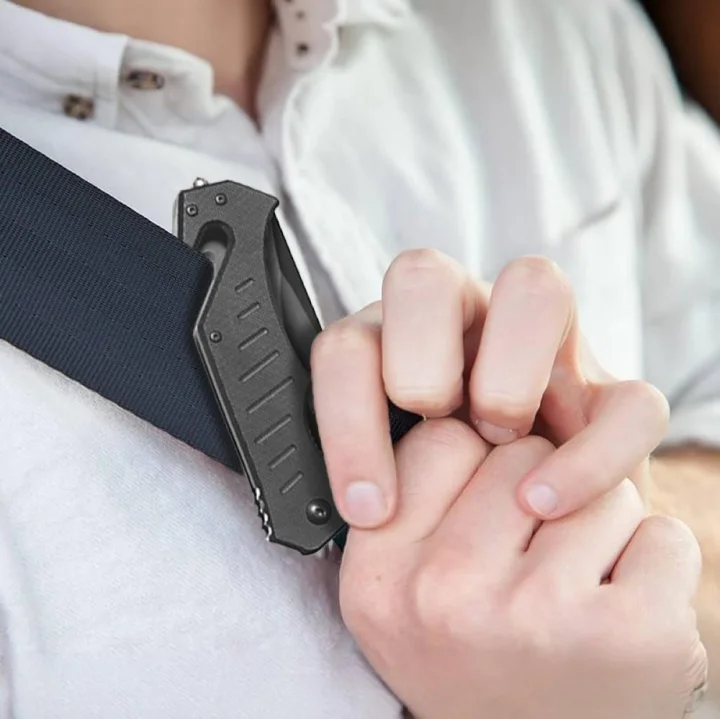 CAT DA980012 3 IN 1 Çok Fonksiyonlu Katlanabilir 20CM Paslanmaz Çelik Siyah Kamp Çakısı