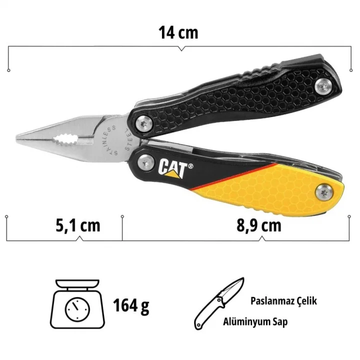 CAT DA980057 12 IN 1 Çok Fonksiyonlu Profesyonel Pense Seti