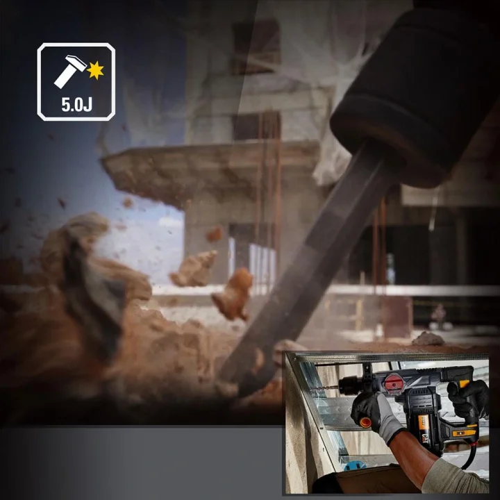 CAT DX27SET 1500Watt 5.0J 32MM Profesyonel SDS-Plus Kırıcı/Delici + DA03903 3 Parça Kırıcı Uç Seti