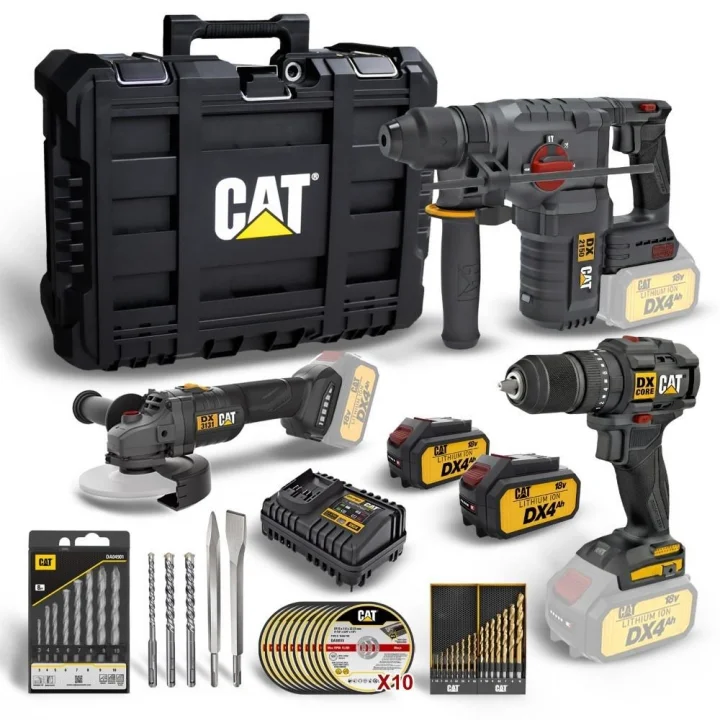 CAT DXK302 DX1010 + DX2150 + DX3131 3 Parça Kombo Set + 39 Parça Aksesuar Seti