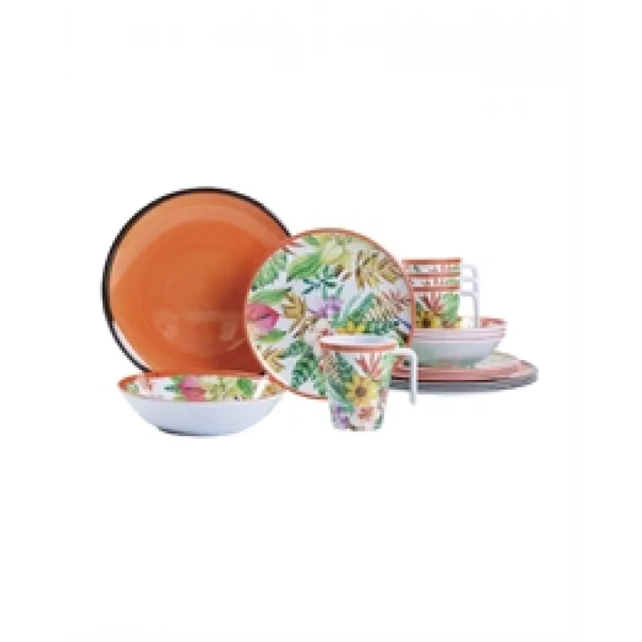 Çiçek Figürlü Melamin Tabak Seti