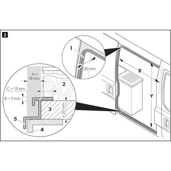 Dometic Flytec Ft200 Ducato Boxer Jumper Sürgülü Kapı Sinekliği