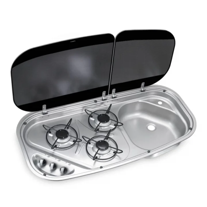 Dometic HSG 3436 3 Ocaklı, Camlı Gazlı Ocak Ve Eviye