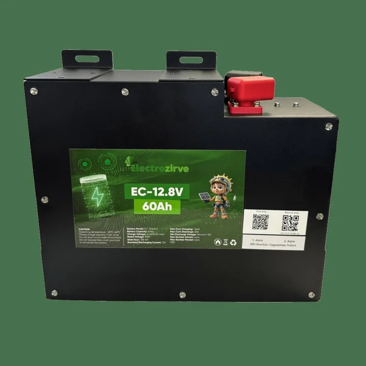ELC-ITG-SLM Electrozirve 12.8V 60Ah Slim Kasa Lityum (LiFePO4) Batarya