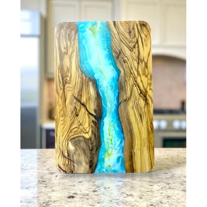 Epoksi Kesme ve Sunum Tahtası Buzul Çatlağı