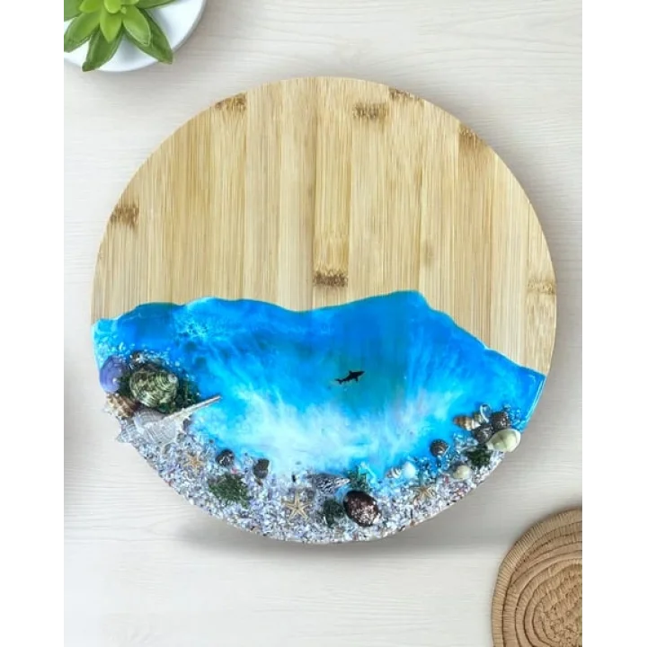 Epoksi Kesme ve Sunum Tahtası Kumsal Esintisi