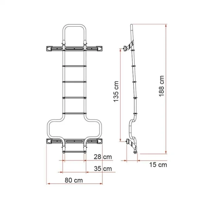 Fiamma Deluxe DJ Ducato Jumper – Boxer Sabit 6 Adımlı Merdiven