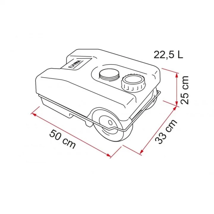 Fiamma Karavan Tekerlekli Atık Su Tankı 23 lt