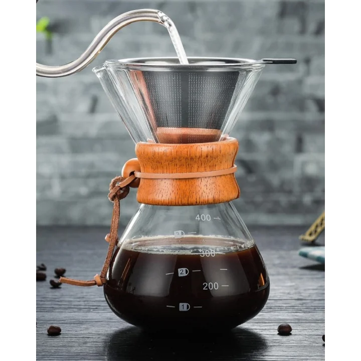 FİLTRE KAHVE CAM SET 400 ML