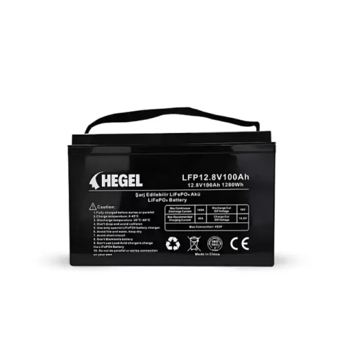 Hegel 12.8V 100Ah Lityum Akü - LiFePo4 Batarya Akü