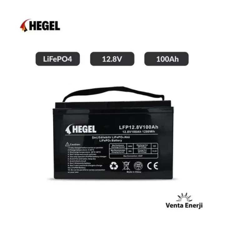 Hegel 12.8V 100Ah Lityum Akü - LiFePo4 Batarya Akü