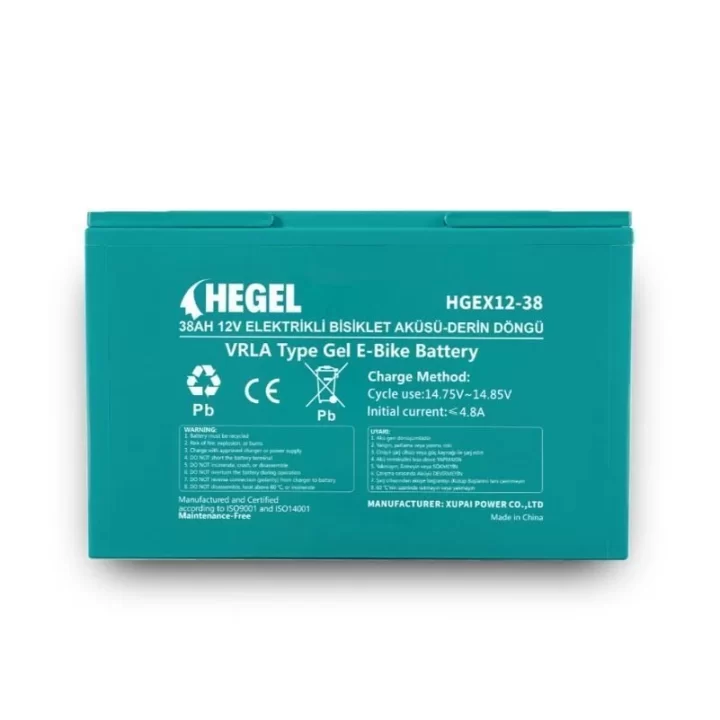 Hegel 38Ah 12V Elektrikli Bisiklet Aküsü