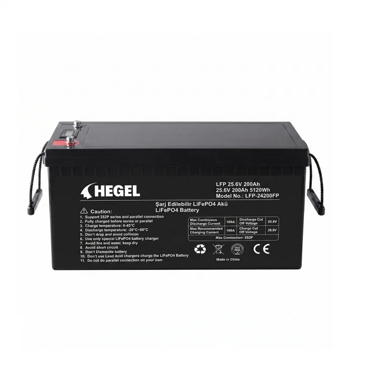 HEGEL LİFEPO4 LİTYUM AKÜ 25.6V 200AH