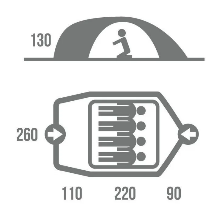 Husky Baron Yeşil 4 Kişilik Çadır