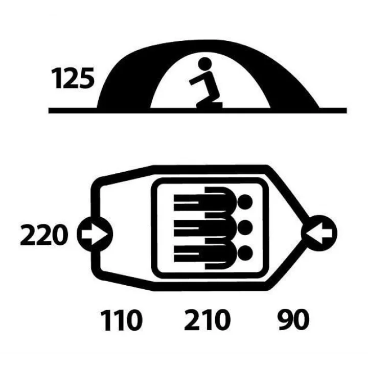 Husky Bizon Yeşil 3 Kişilik Çadır