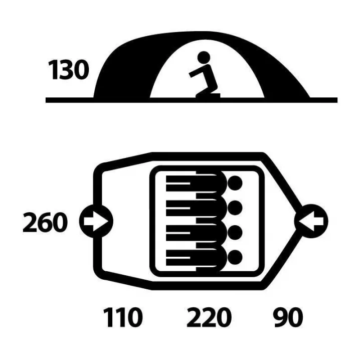 Husky Bizon Yeşil 4 Kişilik Çadır