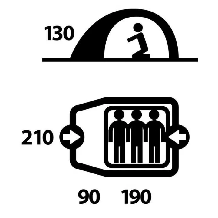 Husky Bonelli Yeşil 3 Kişilik Çadır