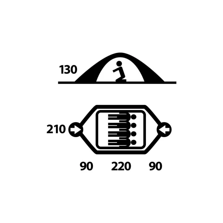 Husky Bright Yeşil 4 Kişilik Çadır