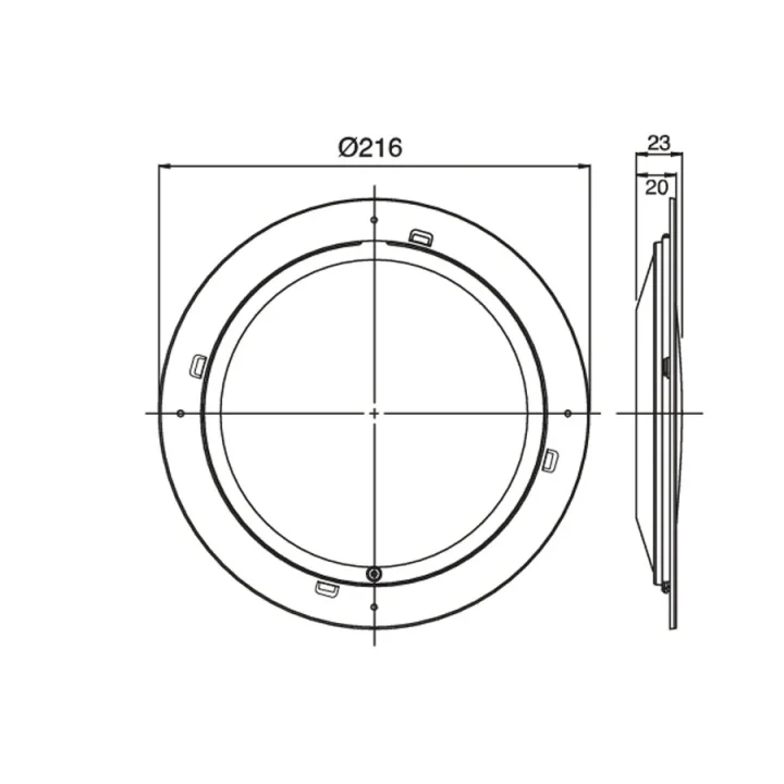 Karavan 12V LED Tavan Lambası ⌀216mm