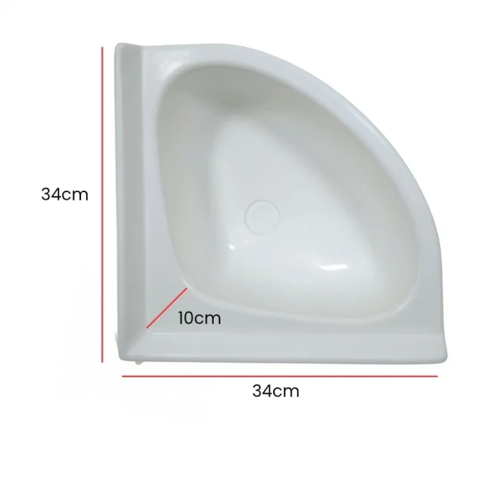 Karavan Banyo Lavabosu Üçgen Köşe Tip