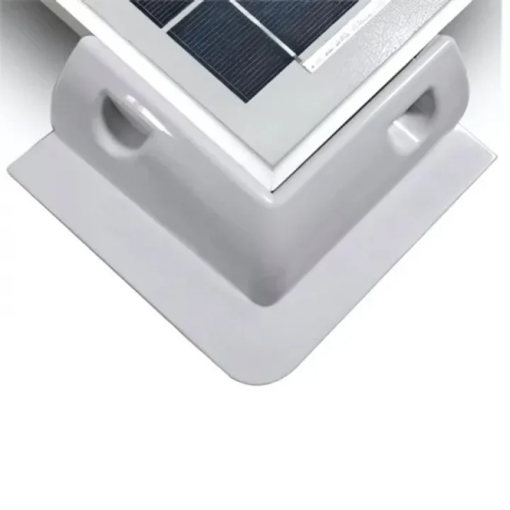 Karavan Güneş Paneli Beyaz Montaj Seti - 7 Parça Komple Braket Seti (4 Köşe + 2 Yan + Kablo Kapağı)