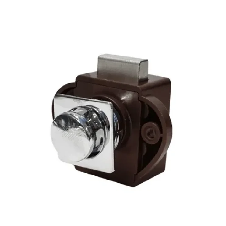 SUGA Krom Yuvarlak Bas-Çek Karavan Mobilya Kilidi 20 mm