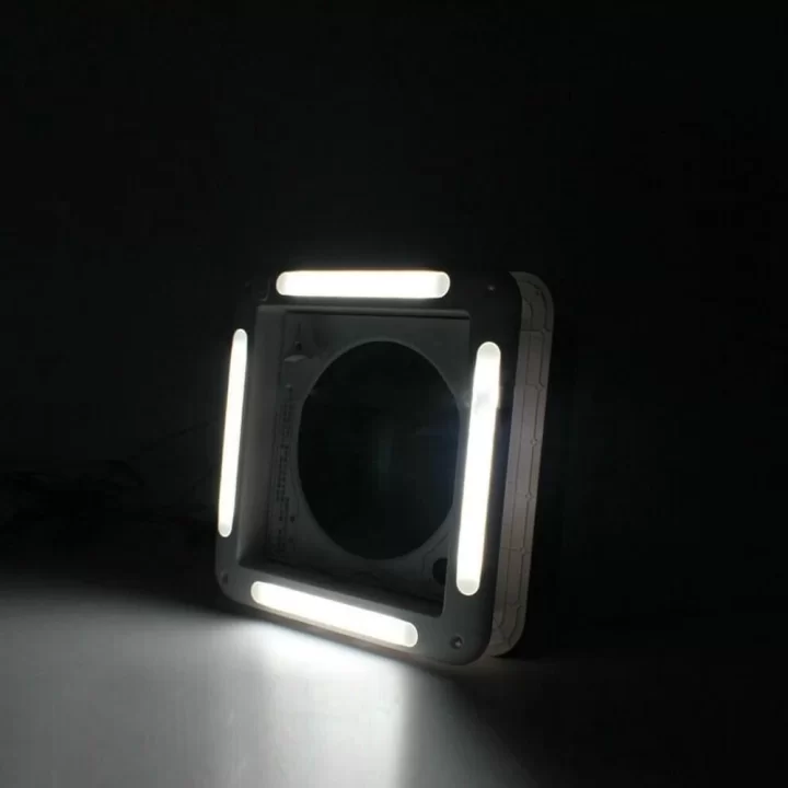 Karavan Tavan Heki 12V 42*42 cm LED Işıklı Çift Yön Fanlı Sineklikli
