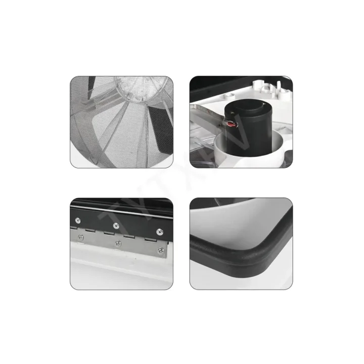 Karavan Tavan Heki 36x36cm Led Işıklı Çift Yönlü Fanlı Sineklikli