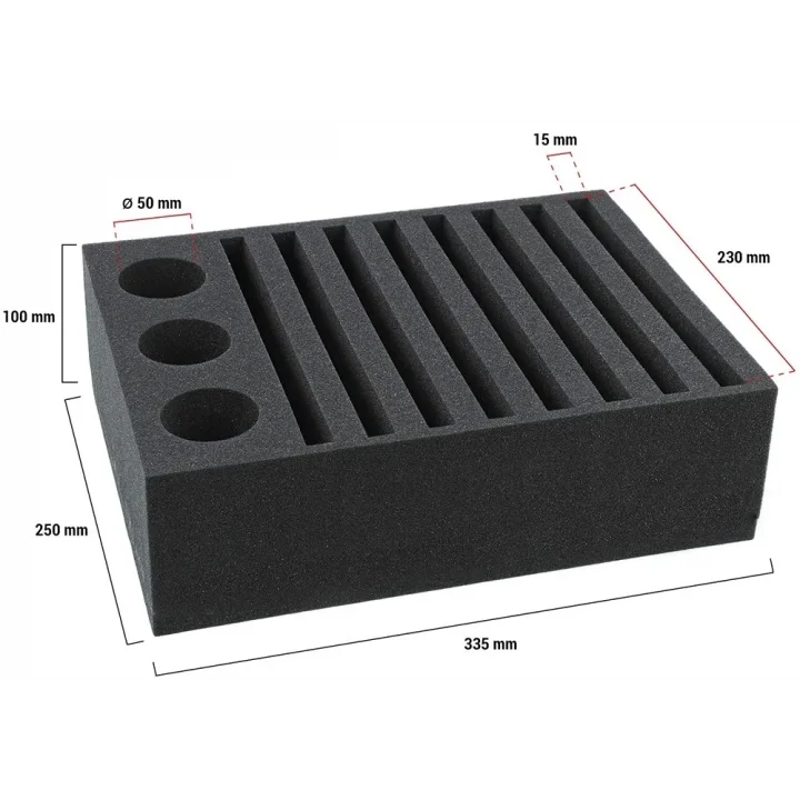 SUGA Karavan & Tekne EVA Tabak, Çatal ve Bıçak Tutucu 8+3 Bölmeli 33x25x10 cm
