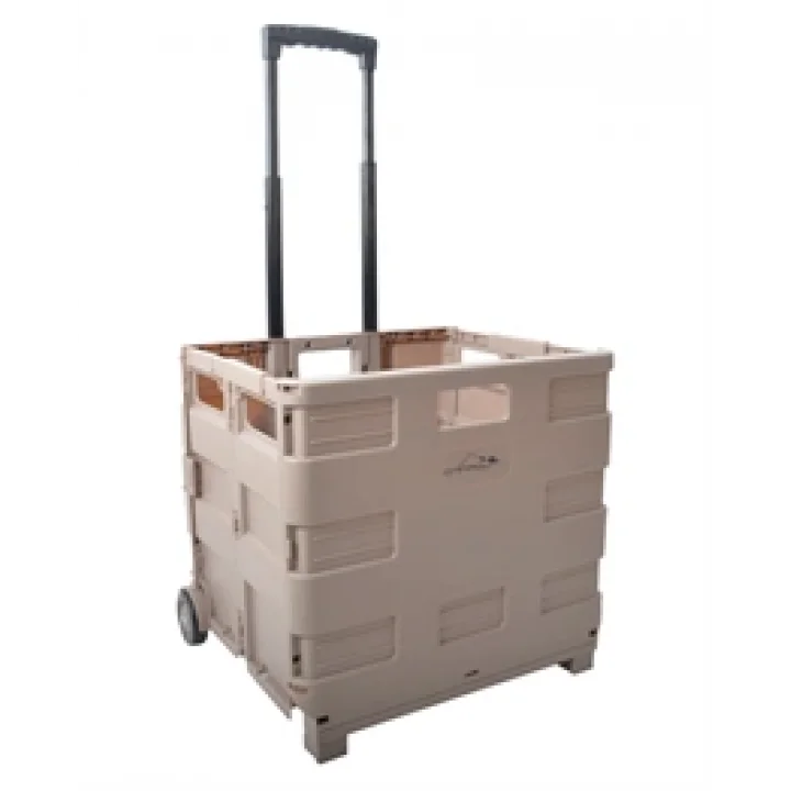 Katlanır Tekerlekli Kamp Kasası Kahverengi