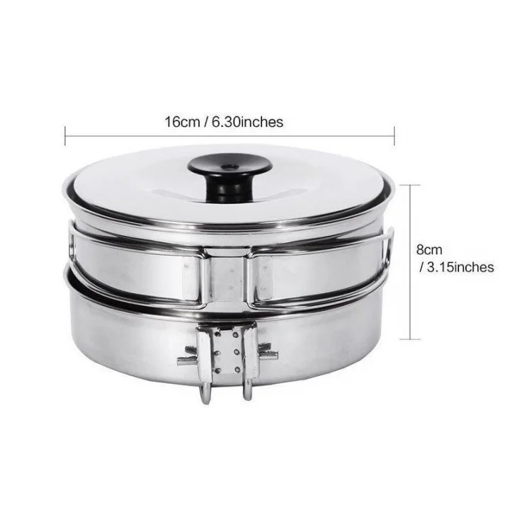 Kingcamp Backpacker Iii Silver Yemek Set (2 Kisi)