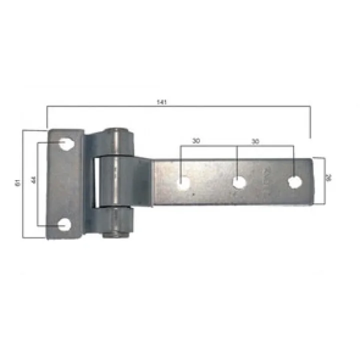 KNOTT 141x61 mm Galvanizli Römork Kasa Kapak Menteşesi
