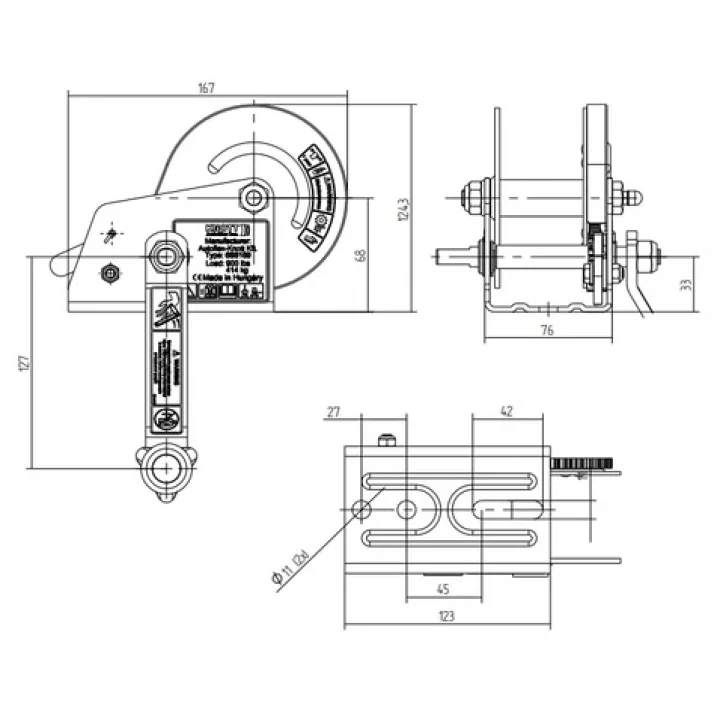 KNOTT 414 kg Kollu Kayış Halatlı El Vinci (4.6m Kayışlı)