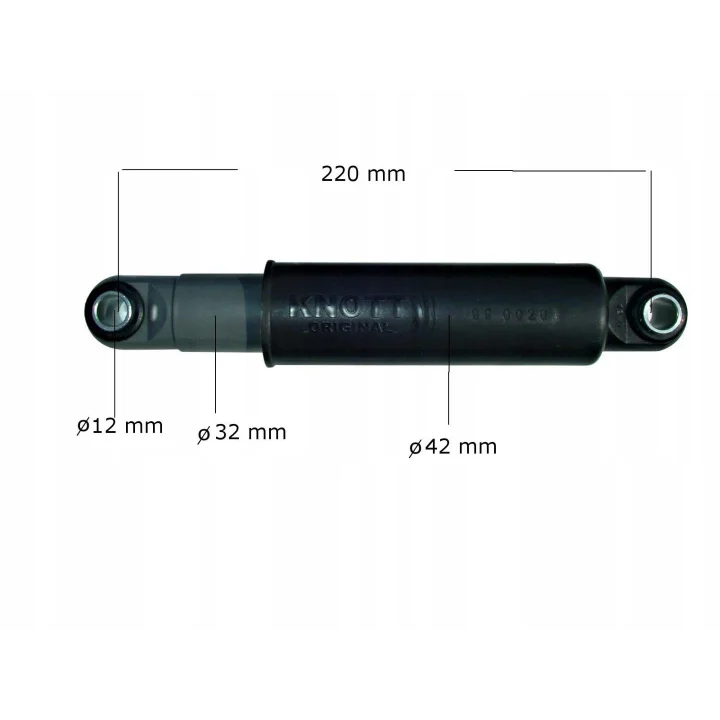 KNOTT Aks Karavan ve Römork Amortisörü (340 mm / Strok: 120 mm)